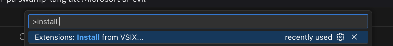 install from vsix